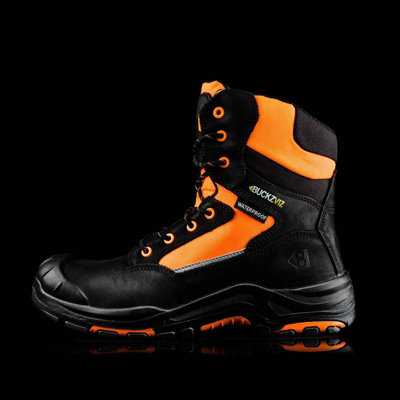 Buckler Boots BuckzViz High Support Orange Zip Lace Safety Work Boot UK Sizes 12
