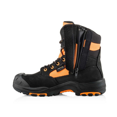 Buckler Boots BuckzViz High Support Orange Zip Lace Safety Work Boot UK Sizes 13