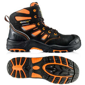 Buckler Boots BuckzViz High Viz Orange Lace Safety Work Boots UK Sizes 7