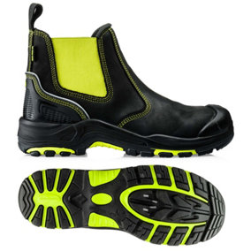 Buckler Boots BuckzViz High Viz Yellow Dealer Safety Work Boots UK Sizes 10