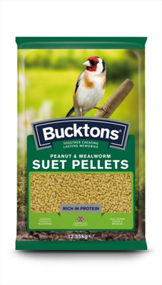 Bucktons Suet Pellets Peanut And Mealworm 12.55kg