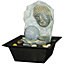 Buddha Plaque Tabletop Indoor Fountain  Water Feature with Pebbles