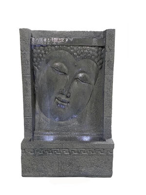 Buddha Wall Oriental Solar Water Feature