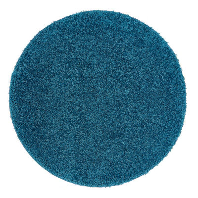 Buddy Washable Plain Rugs in Teal Blue DIY at B&Q