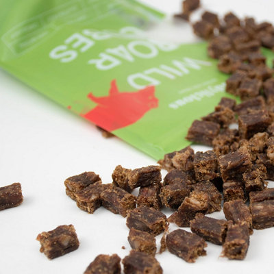 Buddylicious 100% Natural Wild Boar Cubes Dog Treats GMO Free Gluten Free