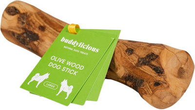 Buddylicious Dog Chew Treat Natural Olive Sticks Eco Wood Chewing Safe Stick Medium