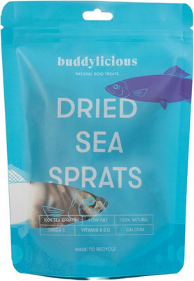 Buddylicious Dog Treats Chews 100% Natural Sea Sprats  GMO Free Gluten Free