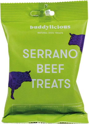 Buddylicious  Dog Treats Chews Natural Healthy Serrano Gluten Free Omega 6 & 9 - Beef