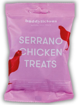 Buddylicious Natural Healthy Dog Treats Serrano Gluten Free Omega 6 & 9 - Chicken