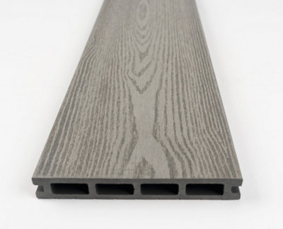 Budget Composite Decking 140mm x 3m Grey PK6 (Clips Included)