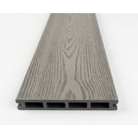 Budget Composite Decking 140mm x 3m Grey PK6 (Clips Included)
