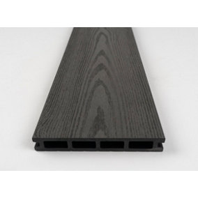 Budget Composite Decking 140mm x 5m Black PK4 (Clips Included)