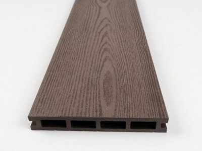 Budget Composite Decking 140mm x 5m Brown PK4 (Clips Included)