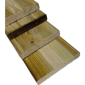 Budget Decking Board 2.4m (120x20mm) fully treated (pack of 4)