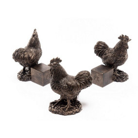 Buff Orpington Chicken Plant Pot Feet - Set of 3 - L6.7 x W7 x H9.5 cm