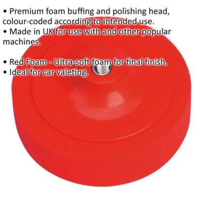 Buffing & Polishing Foam Head - 150 x 50mm - M14 x 2mm Thread - Ultra Soft