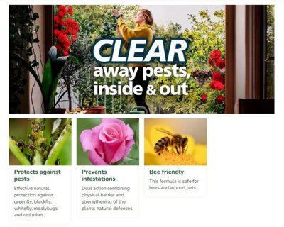 Bug Clear Plant Shield Spray Pesticide Free Bug Killer Blackfly ...