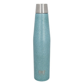 BUILT Apex 540ml Insulated Water Bottle, BPA-Free 18/8 Stainless Steel - Aqua Glitter