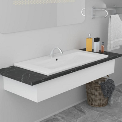 Built-in Basin 91x39.5x18.5 Cm Ceramic White