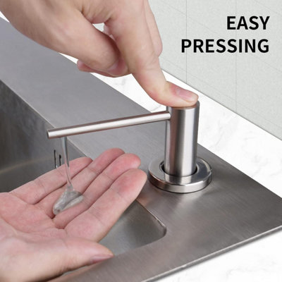 Built-in Soap Dispenser for Kitchen and Bathroom, with Stainless Steel ...