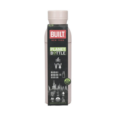 BUILT Planet Bottle, 500ml Recycled Reusable Water Bottle with ...