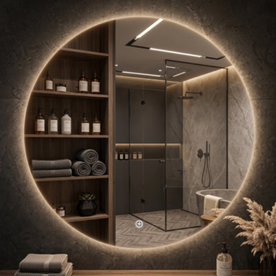 Built Right Bathroom Mirror with LED Lights, Dimmable Light Up Vanity ...