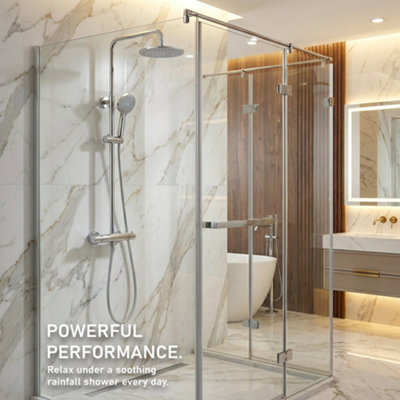 Built Right Complete Shower Set with Mixer, Rainfall Shower Head ...