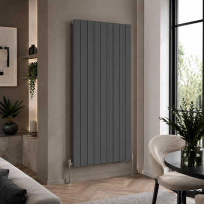 Built Right Designer Radiator Flat Panel Single Vertical Anthracite ...