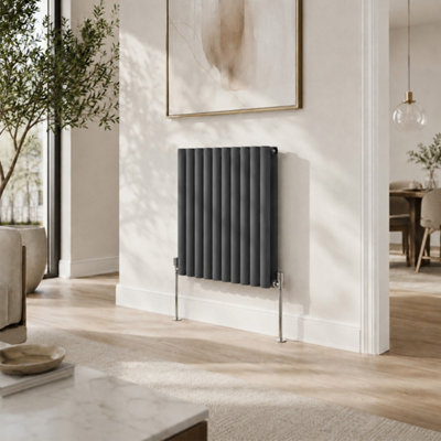 Built Right Designer Radiator Oval Panel Double Horizontal 600 x 600