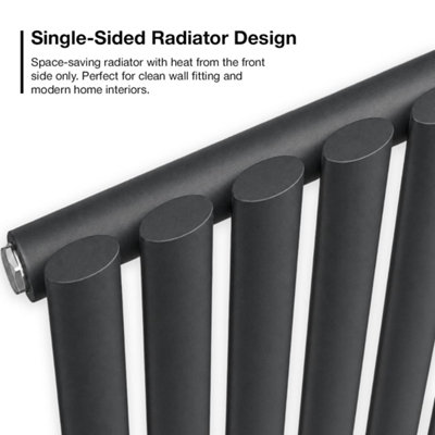 Built Right Designer Radiator Oval Panel Single Horizontal 600 x 1020