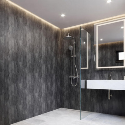 Built Right PVC Shower Wall Panels 1m x 2.4m Waterproof Bathroom Panels ...