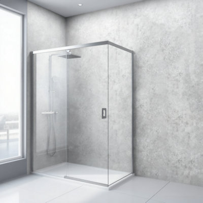 Built Right PVC Shower Wall Panels 1m x 2.4m Waterproof Bathroom Wall ...