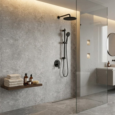 Built Right PVC Shower Wall Panels 1m x 2.4m Waterproof Bathroom Wall ...