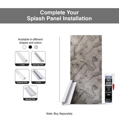 Built Right PVC Shower Wall Panels 1m x 2.4m Waterproof Bathroom Wall ...