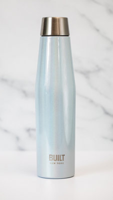 BUILT Stainless Steel Water Bottle Double Wall 500ml Sport Blue Gym ...