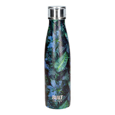 BUILT Stainless Steel Water Bottle Double Wall Sport Dark Gym Travel ...