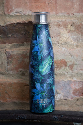 BUILT Stainless Steel Water Bottle Double Wall Sport Dark Gym Travel ...