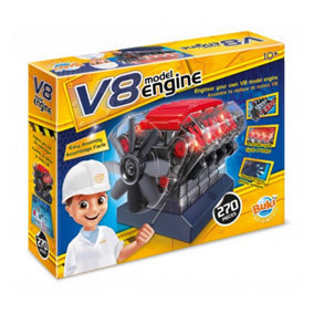 Buki V8 Engine Model Assembly Kit Childrens Kids Construction Set Science Toy
