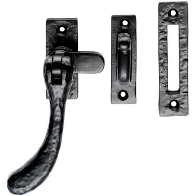 Bulb Ended Casement Window Fastener 33mm Proj Black Antique Window Fitting