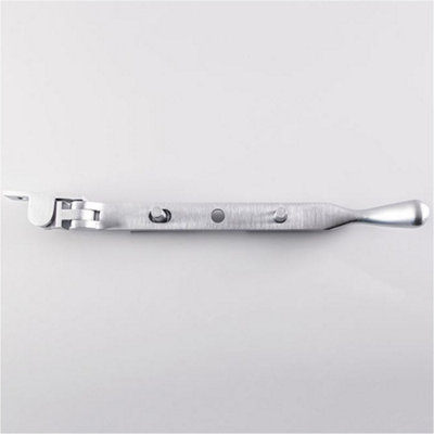 Bulb Ended Casement Window Stay 203 x 16mm Satin Chrome Pear Drop Handle Bar