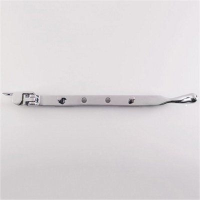 Bulb Ended Casement Window Stay 253 x 16mm Polished Chrome Pear Drop Handle Bar