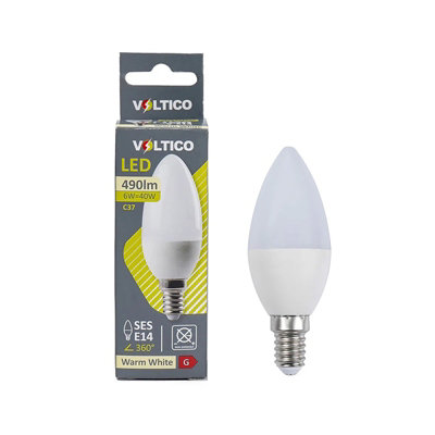 Bulb LED Candle E14 Warm White  2 Pack