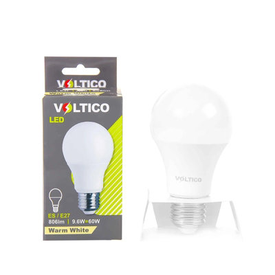 Bulb LED Glass E27 Warm White x 2Pack
