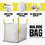 Bulk Builders Bag One Tonne Builders Bag  Heavy Duty Garden Waste Bag Lifting Handles (12 Pack)