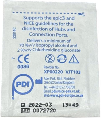 Bulk CHG 2% Chlorhexidine Disinfection Wipes 100 Sachets, Latex Free ...