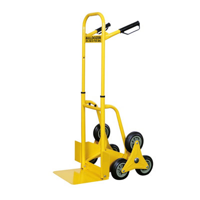 Bulldozer 200kg Hand Truck For Stairs Tri-Star Wheel Footplate Adjustable