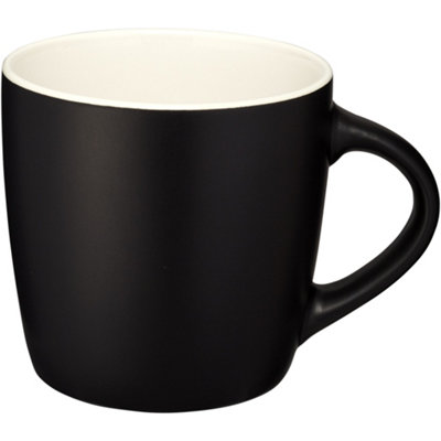 Bullet Riviera Ceramic Mug Solid Black/White (11 x 8.4 x 8.8 cm)