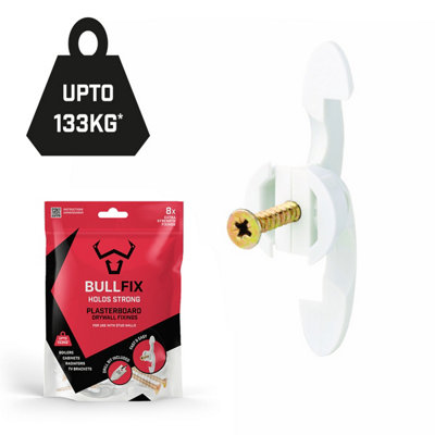 Bullfix Extra Heavy Duty Plasterboard Fixings Starter Pack of 8