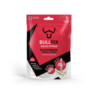 Bullfix Extra Heavy Duty Plasterboard Fixings Starter Pack of 8