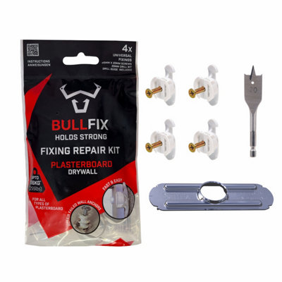 Bullfix Plasterboard Fixing Repair Kit 4 Pack